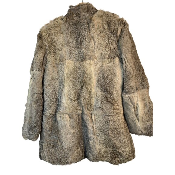 Vintage Handmade Patchwork Genuine Fur Coat Sz M Longline 8687 - Picture 6 of 8